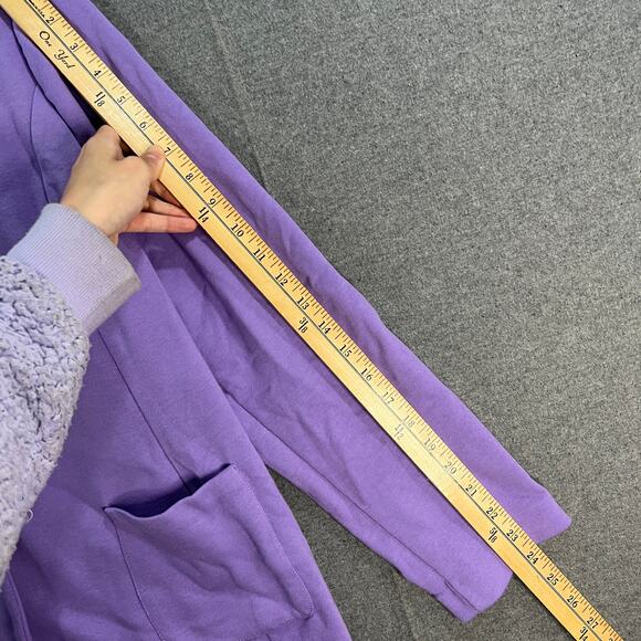 Susan Graver Weekend Regular Marina Knit Blazer Dried Lavender X-Large - Picture 5 of 10